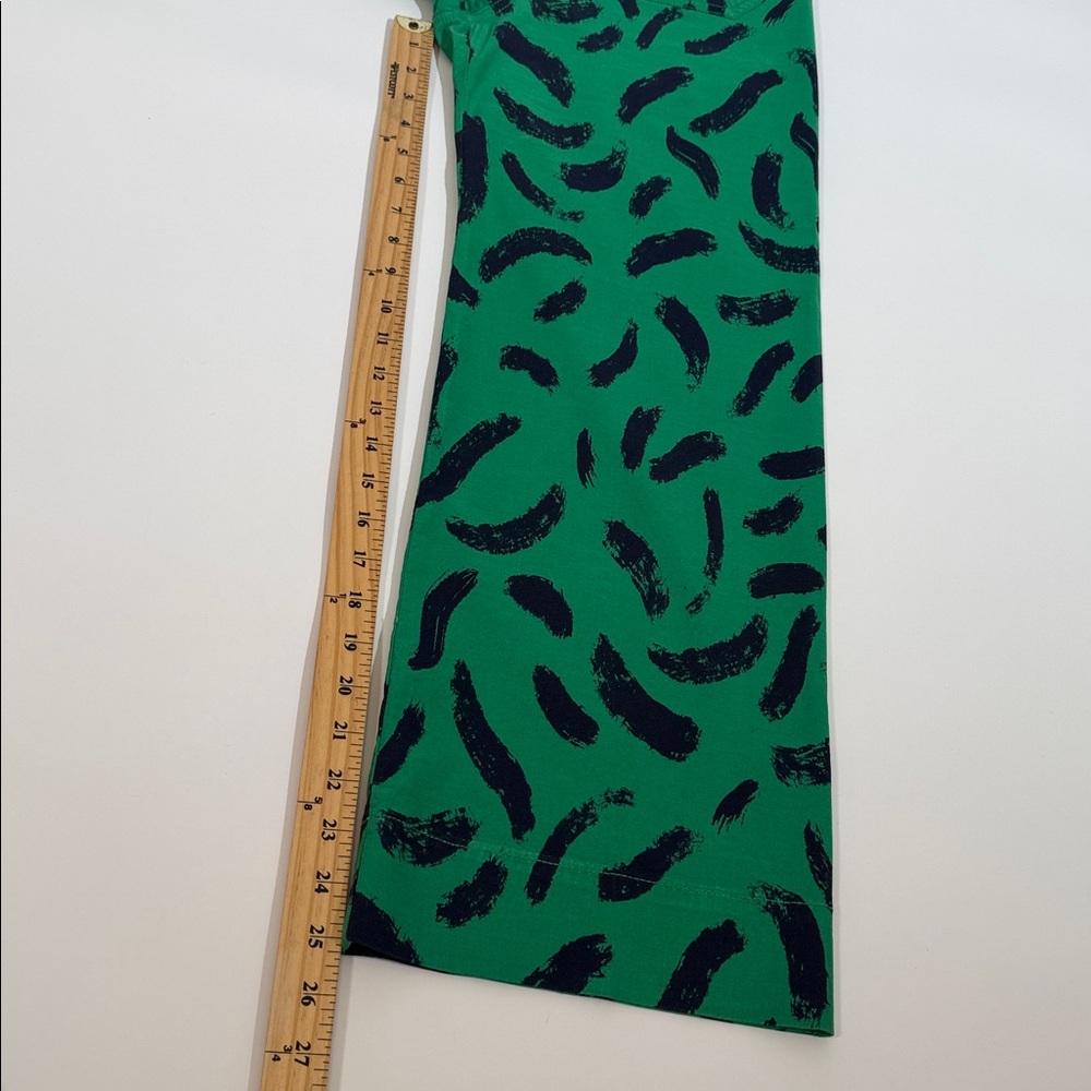 Anthropologie Maeve Colette Pants Size 26 Green And Navy Print EUC - Picture 10 of 12